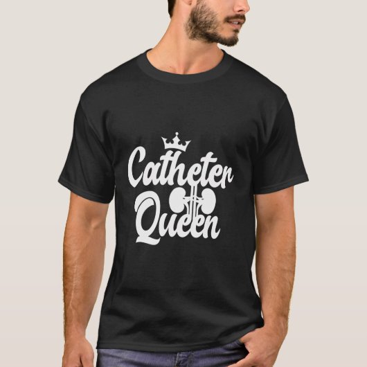 Katheter Queen Urologie Verpleegkundige Urologie V T-shirt (Voorkant)