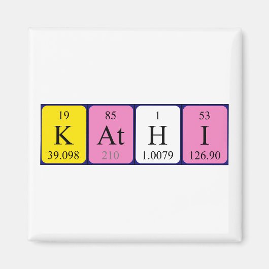 Kathi periodieke lijstnaam magnet (Voorkant)