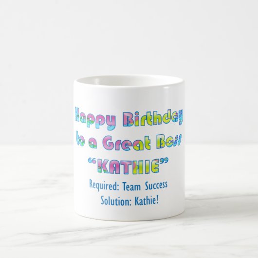 Kathie's verjaardag koffiemok (Center)