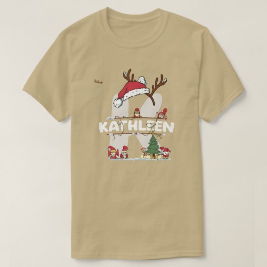 Kathleen Christmasw Kathleen Name for Grappig Xmas T-shirt (Design voorkant)