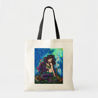 "Kathleen" Mermaid and Jellyfish Canvas tas