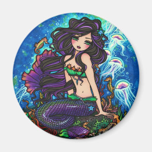 "Kathleen" Mermaid and Jellyfish Magnet