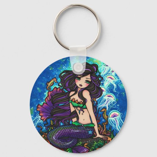 "Kathleen" Mermaid and Jellyfish Sleutelhanger (Voorkant)