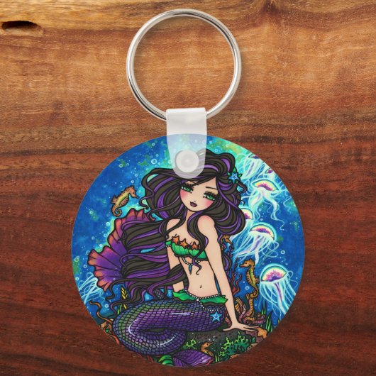 "Kathleen" Mermaid and Jellyfish Sleutelhanger (Voorkant)