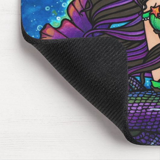"Kathleen" Mermaid en Jellyfish Mousepad Muismat (Hoek)