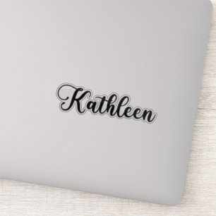 Kathleen Naam - Handgeschreven kalligrafie Sticker
