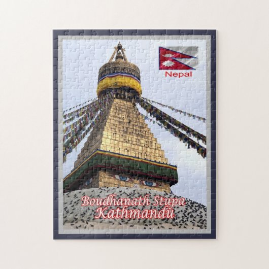 Kathmandu - Boudhanath Stupa - Nepal - Legpuzzel (Verticaal)