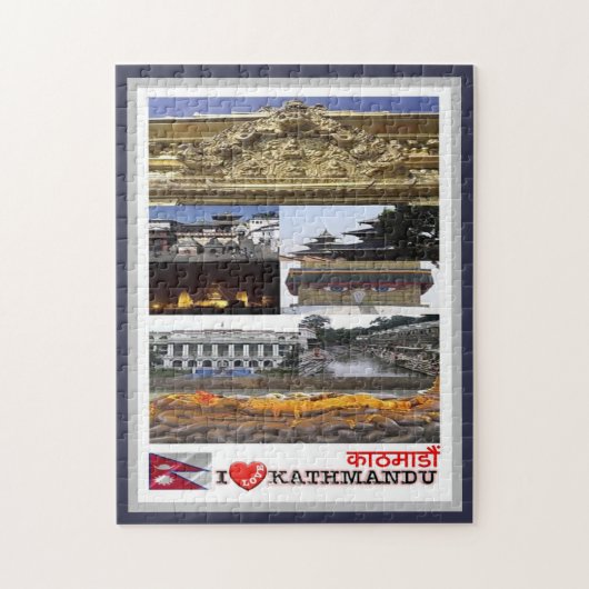 Kathmandu - I Love - Nepal Legpuzzel (Verticaal)