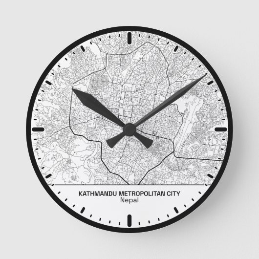 Kathmandu Klok Stad Lijn Kunst (Voorkant)