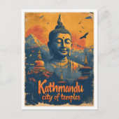 Kathmandu Nepal  kunst reisillustratie Briefkaart (Voorkant)