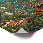 Kathmandu Nepal  kunst reisillustratie Poster (Hoek)