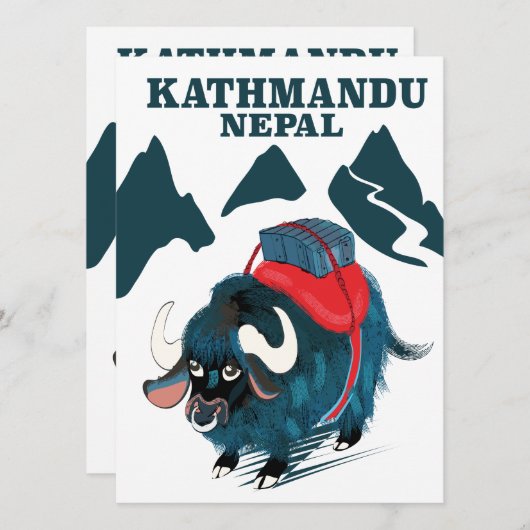 Kathmandu Nepal Reisposter (Voorkant / Achterkant)