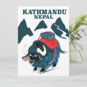 Kathmandu Nepal Reisposter (Staand voorkant)