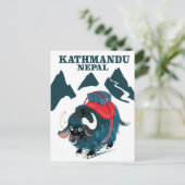 Kathmandu Nepal Reisposter Briefkaart (Staand voorkant)