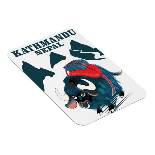 Kathmandu Nepal Reisposter Magneet (Rechterzijde)