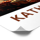 Kathmandu Nepal Reisprint Poster (Hoek)