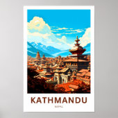 Kathmandu Nepal Reisprint Poster (Voorkant)