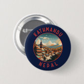 Kathmandu Nepal Retro Noodcirkel Ronde Button 5,7 Cm (Voorkant /achterkant)