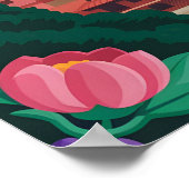 Kathmandu Nepal Retro Reisposter Kunst Poster (Hoek)