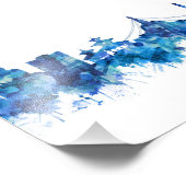 Kathmandu Nepal Skyline Blue Foto Afdruk (Hoek)