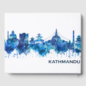 Kathmandu Nepal Skyline Blue Gastenboek (Achterkant)