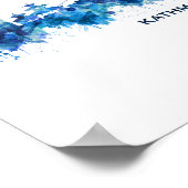 Kathmandu Nepal Skyline Blue Poster (Hoek)