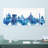 Kathmandu Nepal Skyline Blue Spandoek (Beurs)