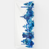 Kathmandu Nepal Skyline Blue Spandoek (Verticaal)