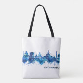Kathmandu Nepal Skyline Blue Tote Bag (Achterkant)