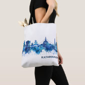 Kathmandu Nepal Skyline Blue Tote Bag (Dichtbij)