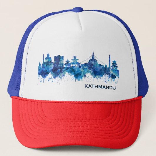 Kathmandu Nepal Skyline Blue Trucker Pet (Voorkant)