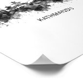 Kathmandu Nepal Skyline BW Poster (Hoek)