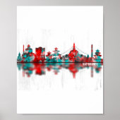 Kathmandu Nepal Skyline Poster (Voorkant)