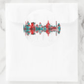 Kathmandu Nepal Skyline Ronde Sticker (Tas)