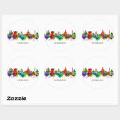 Kathmandu Nepal Skyline Ronde Sticker (Vel)