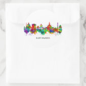 Kathmandu Nepal Skyline Ronde Sticker (Tas)