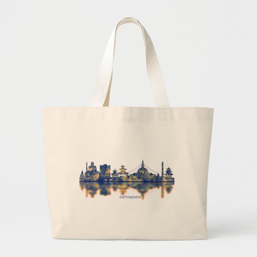 Kathmandu Skyline Grote Tote Bag (Voorkant)