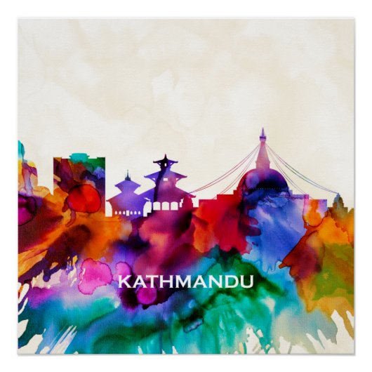 Kathmandu Skyline Perfect Poster (Voorkant)