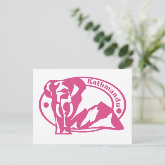 Kathmandu Stamp Briefkaart (Staand voorkant)