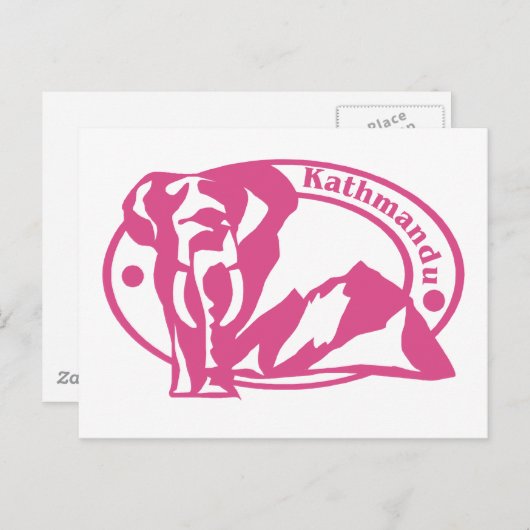 Kathmandu Stamp Briefkaart (Voorkant / Achterkant)