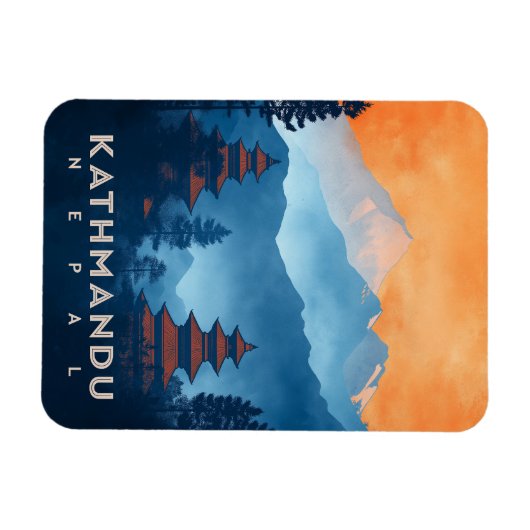  Kathmandu Tempel Magneet (Horizontaal)