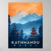  Kathmandu Tempel Poster (Voorkant)