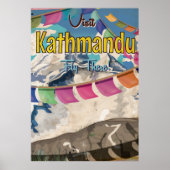 Kathmandu Vintage Travel poster (Voorkant)