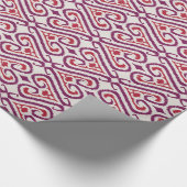 Kathodekleurige roodkleurige paarse jikatdamperpat cadeaupapier (Hoek)