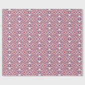 Kathodekleurige roodkleurige paarse jikatdamperpat cadeaupapier (Vlak)