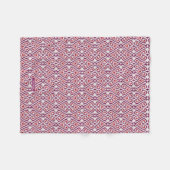 Kathodekleurige roodkleurige paarse jikatdamperpat fleece deken (Voorkant (Horizontaal))