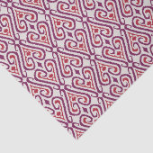 Kathodekleurige roodkleurige paarse jikatdamperpat tissuepapier (Detail)