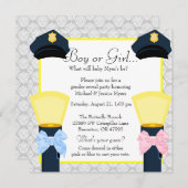 Kathodepolitie Badge Damask Gender onthulling Kaart (Voorkant / Achterkant)