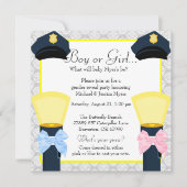 Kathodepolitie Badge Damask Gender onthulling Kaart (Voorkant)