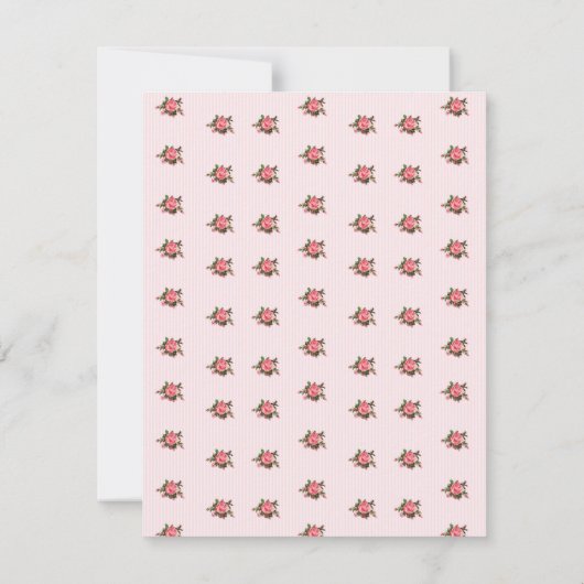 Kathoderoze Roses Baby Girl Aankondiging geboorte (Achterkant)